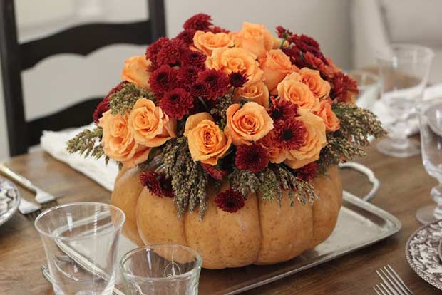 Pièce maîtresse de vase de citrouille bricolage pour Thanksgiving