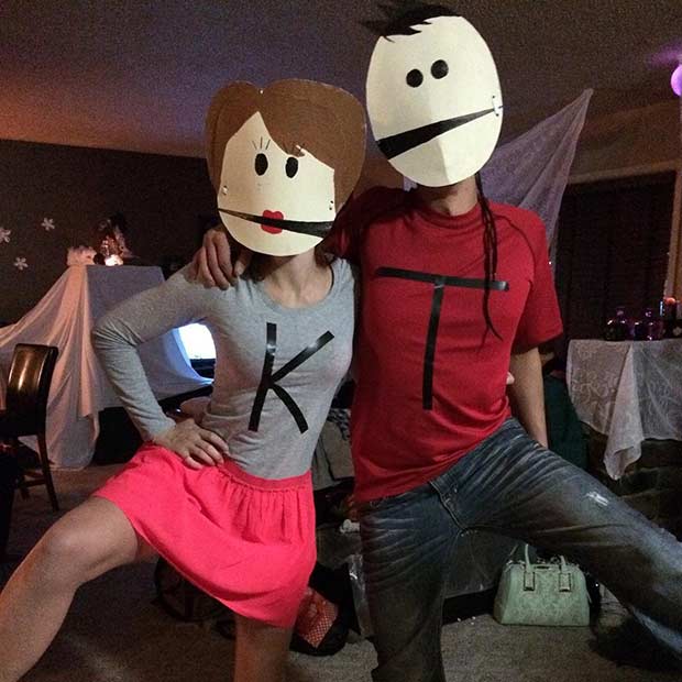 Idée de costume d'Halloween facile pour couple de South Park