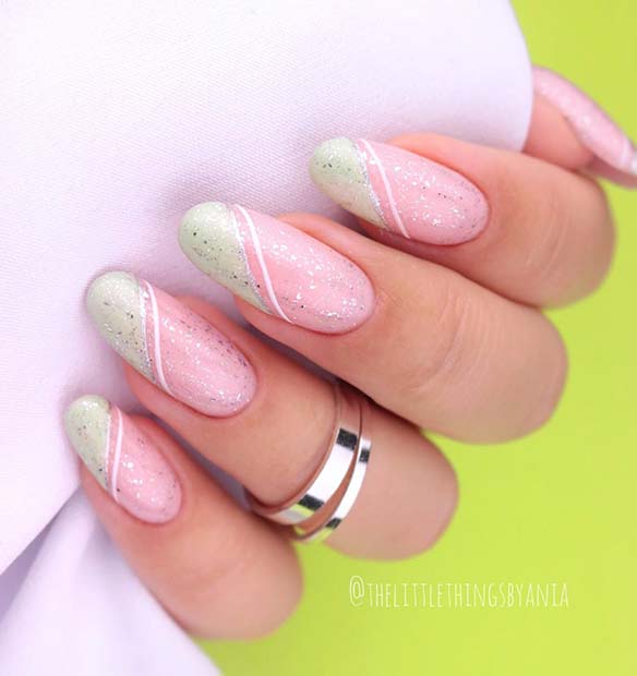 Παστέλ Candy Stripe Nails