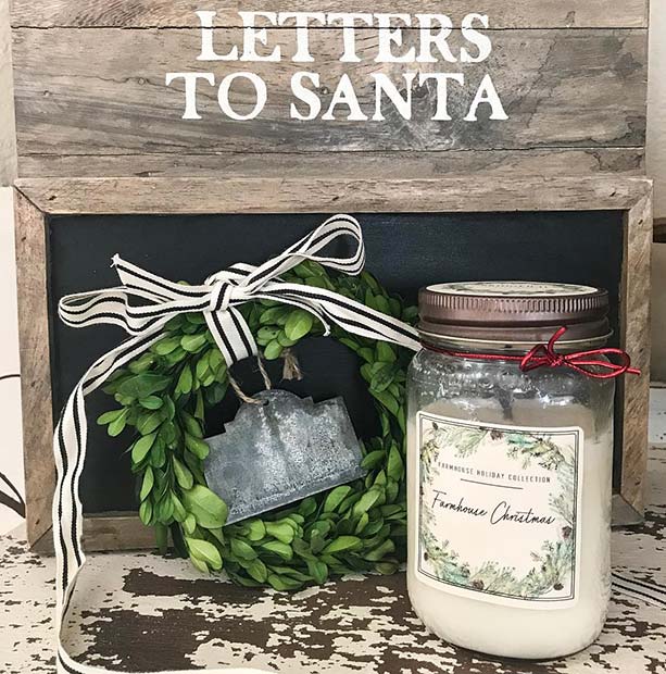מכתבים לדקור סנטה לעיצוב חג המולד בהשראת בית החווה