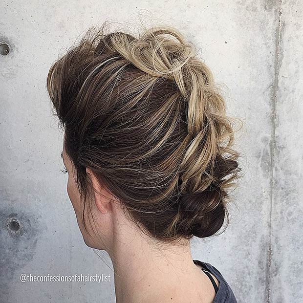 Messy Dutch Braid Faux Hawk