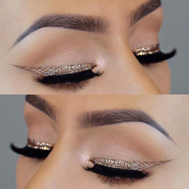 Trendy Gold Glitter Eyeliner