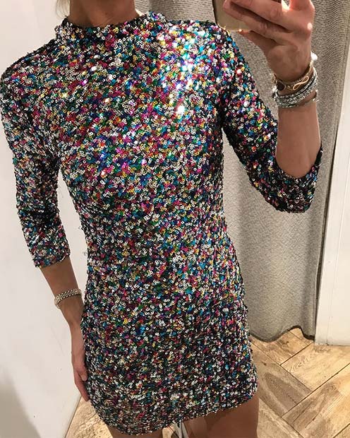Ζωντανό φόρεμα Sequin