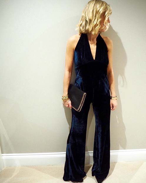 Velvet Jumpsuit Outfit