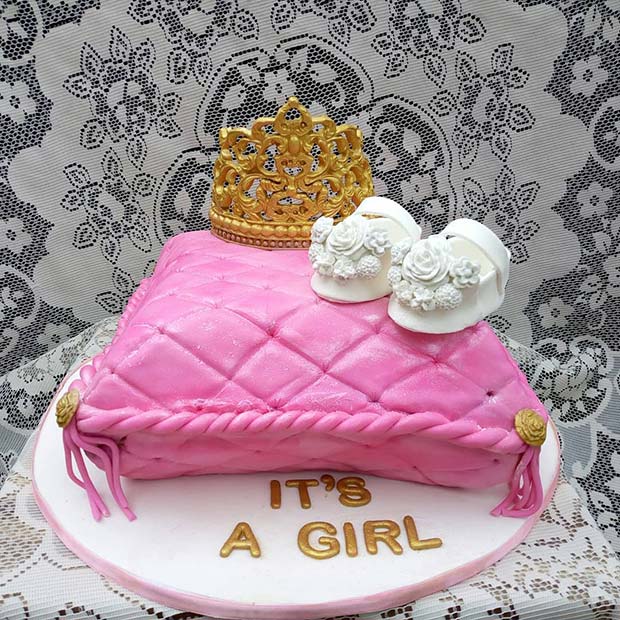 Regal Baby Shower Cake Idea