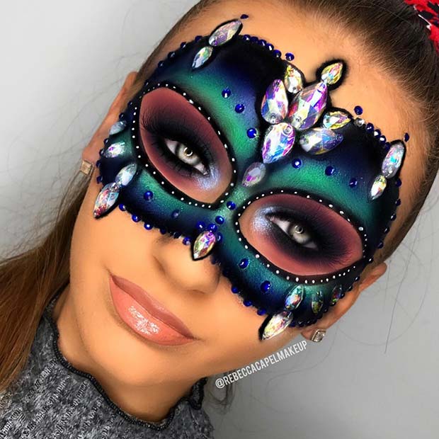 Masque de maquillage fastueux pour Halloween