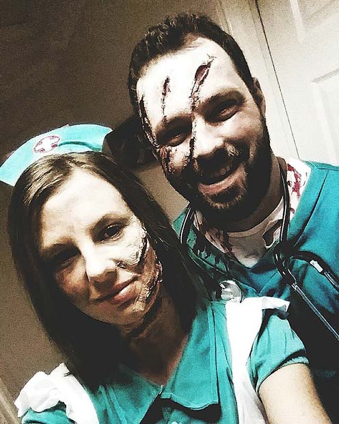 Undead Doctor and Nurse for Halloween Costume Ideas for Couples
