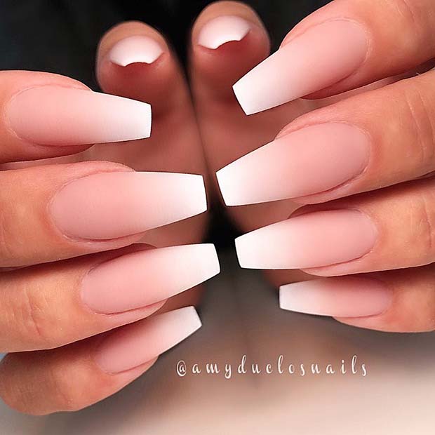 Ongles Ombre Français Mats