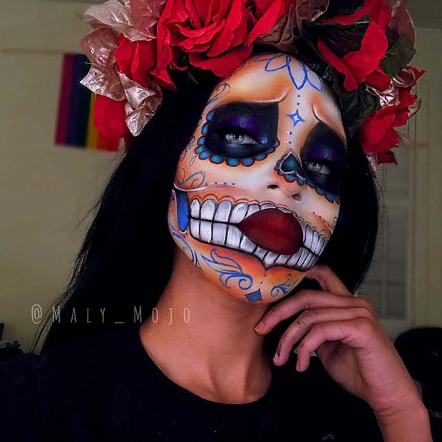 Maquillage Halloween Crâne De Sucre