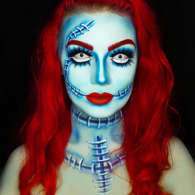 Sally Stitches Maquillage Halloween