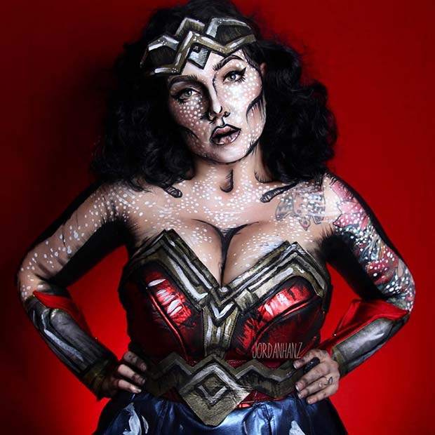 Idée incroyable de costume d'Halloween de Wonder Woman