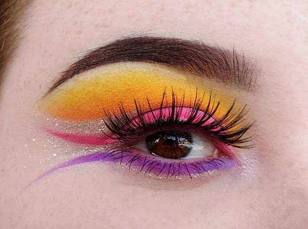 Maquillage pour les yeux de fée vibrant