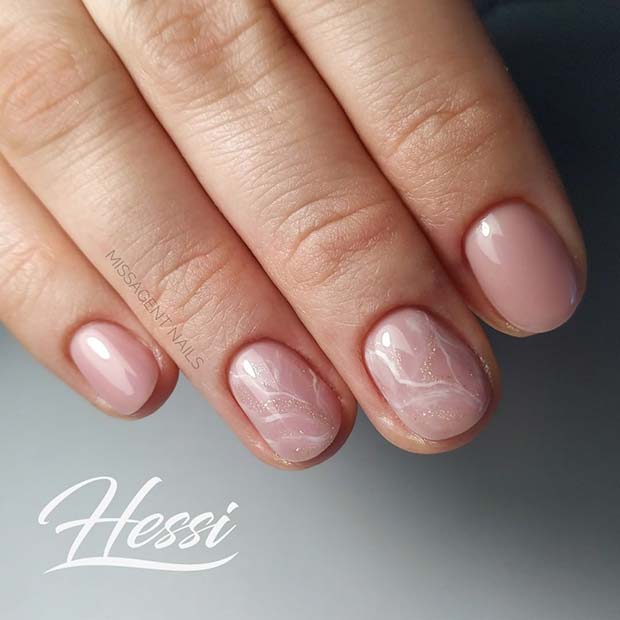 Ongles Courts En Marbre Naturel