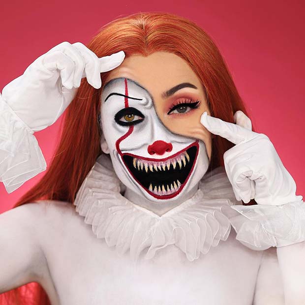 Maquillage Effrayant Pennywise Illusion