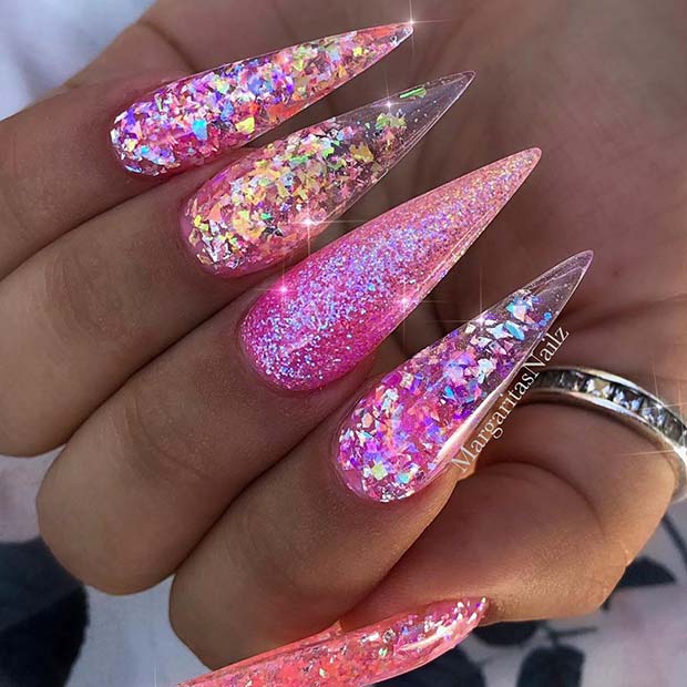 Glitter Ombre Nail Idea