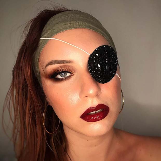Glam Pirate with a Eye Patch