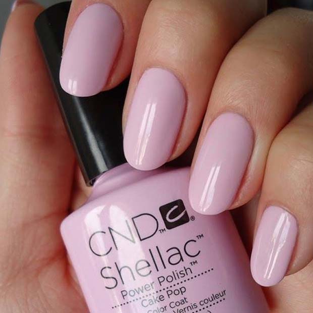 ציפורני Shellac בצבע ורוד בהיר