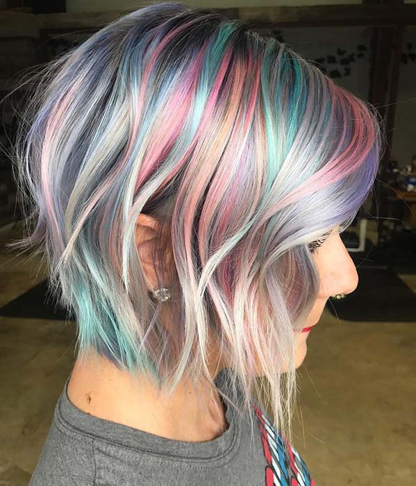 Couleurs pastel et coupe tendance