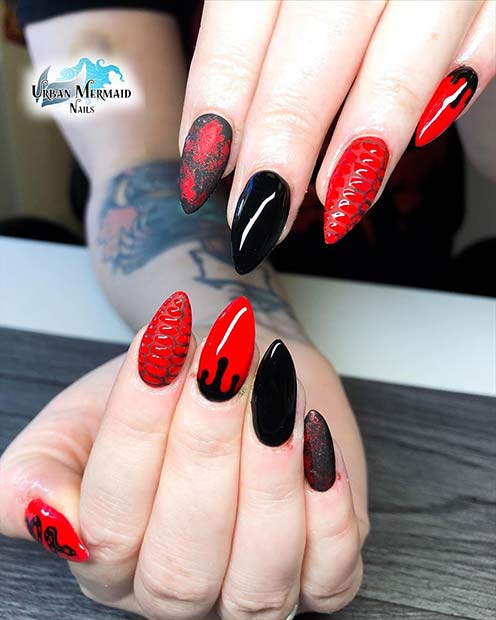 Edgy Snake Skin Nails