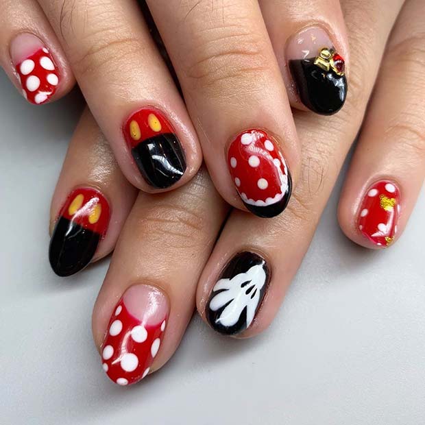 Conception d'ongles inspirée de Disney mignon