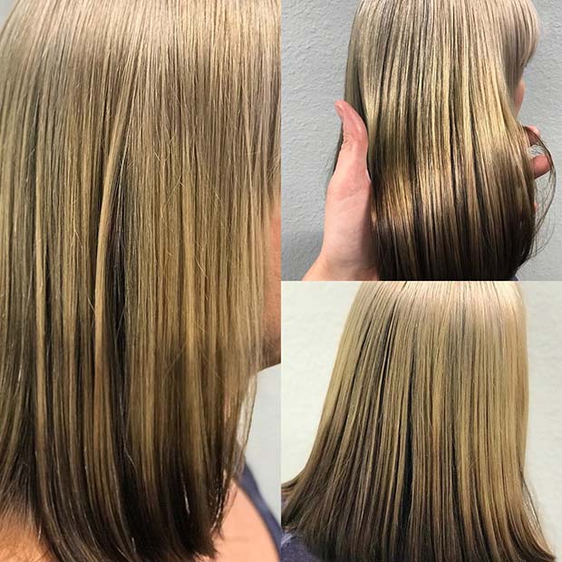 Cheveux Balayage Blonde à Brune