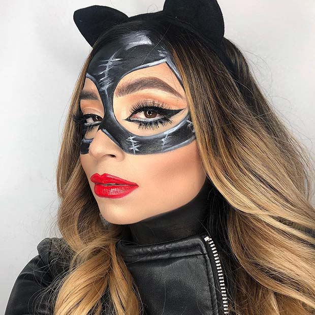 Σέξι ιδέα μακιγιάζ Catwoman