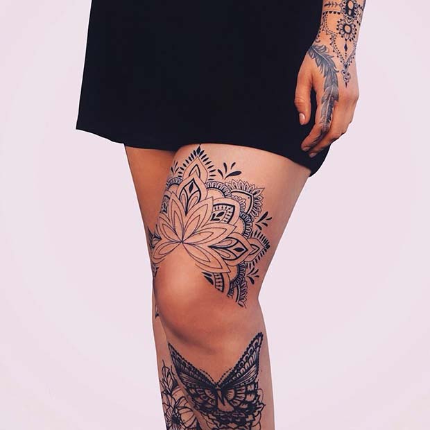 Idée unique de tatouage de jambe