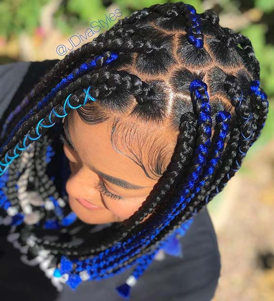 Tresses Bleues Audacieuses