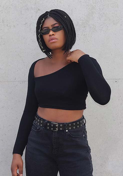 Box Braids Longueur Menton Bob