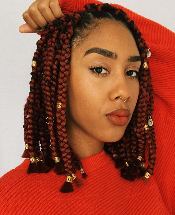 Tresses Courtes Rouges