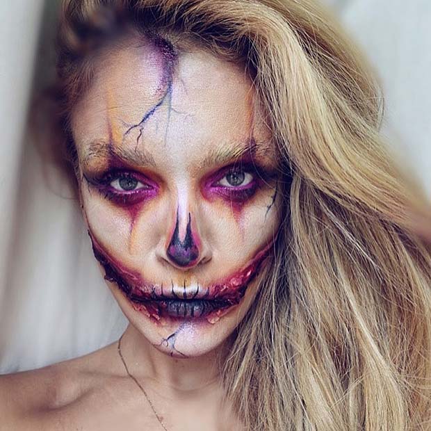 Maquillage squelette effrayant pour des idées de maquillage squelette pour Halloween
