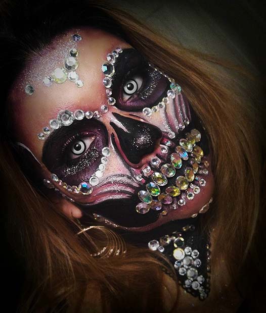 Glam Skeleton pour des idées de maquillage squelette pour Halloween