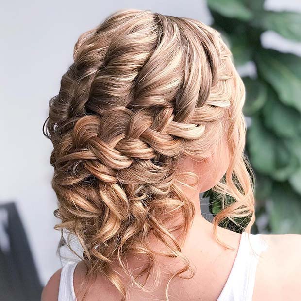 Pretty Braided Wedding Updo