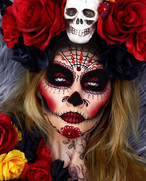 Idée de maquillage effrayante et magnifique pour Halloween