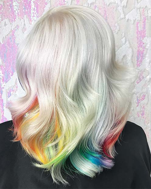 Τολμηρή, ιδέα για μαλλιά Rainbow