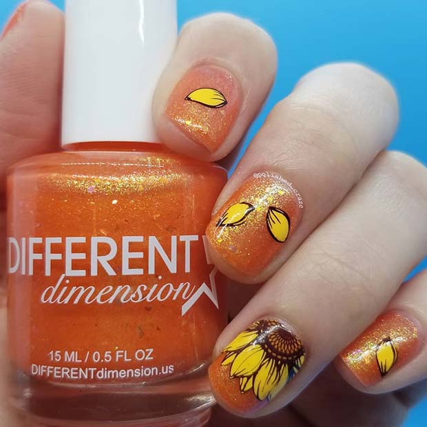 Sparkly and Vibrant Sunflower Design