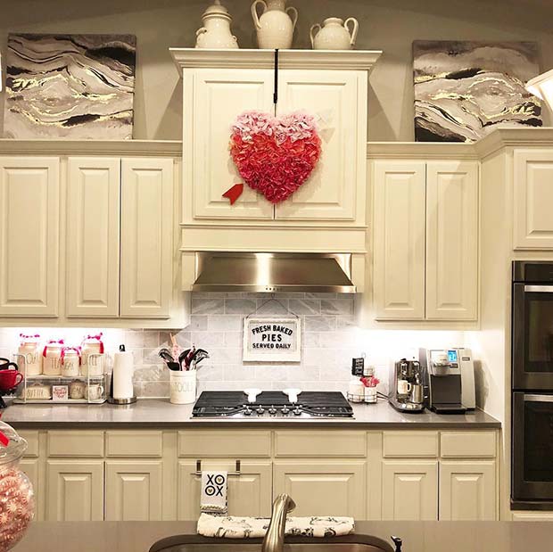 Décoration de cuisine pour la Saint-Valentin