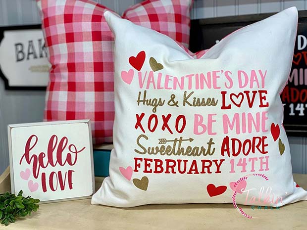 Coussins mignons pour la Saint-Valentin