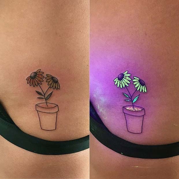 Tatouage de tournesol UV