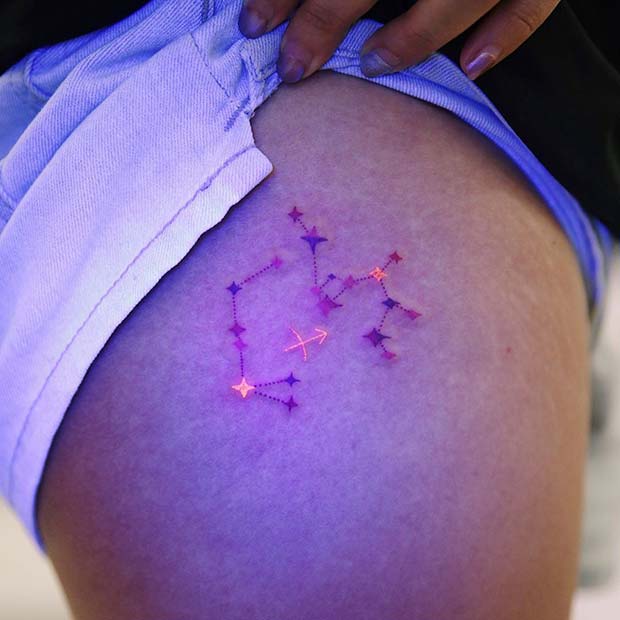 Idée de tatouage constellation d'étoiles