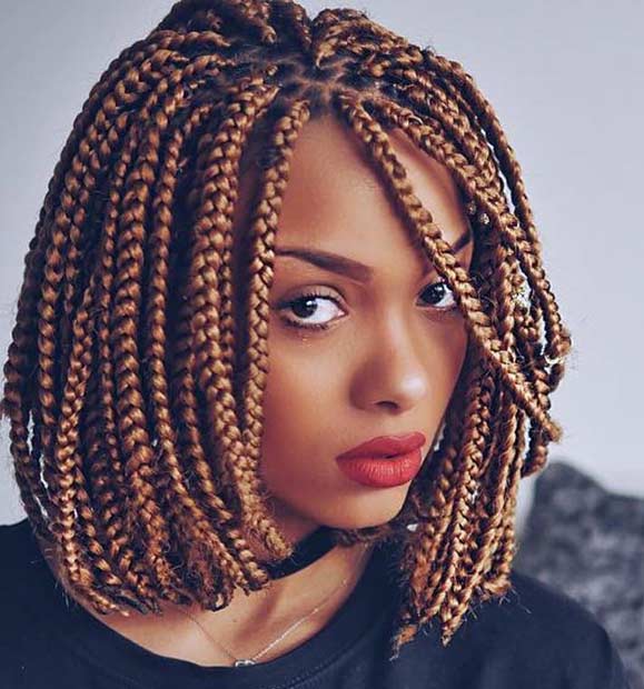 Bob Braids Blonde au miel