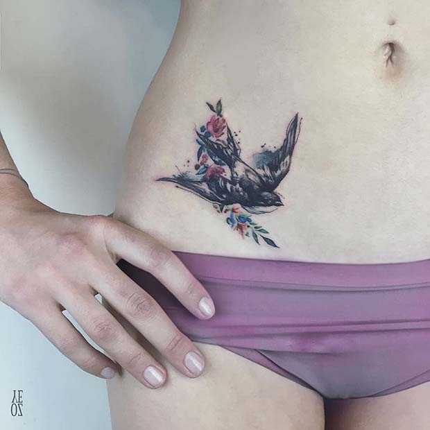 Καλλιτεχνική ιδέα για τατουάζ πτηνών