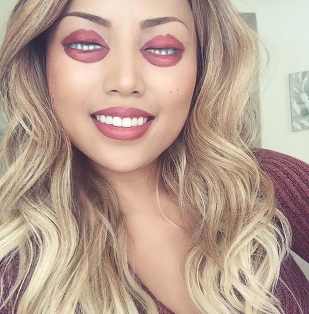 Idée de maquillage illusion yeux souriants