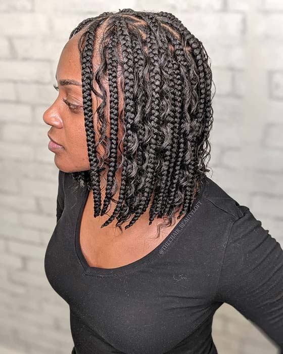 Bob Braids με μπούκλες