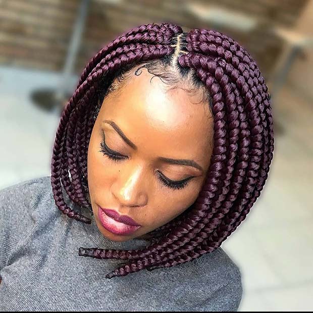 Tresses Bob bordeaux