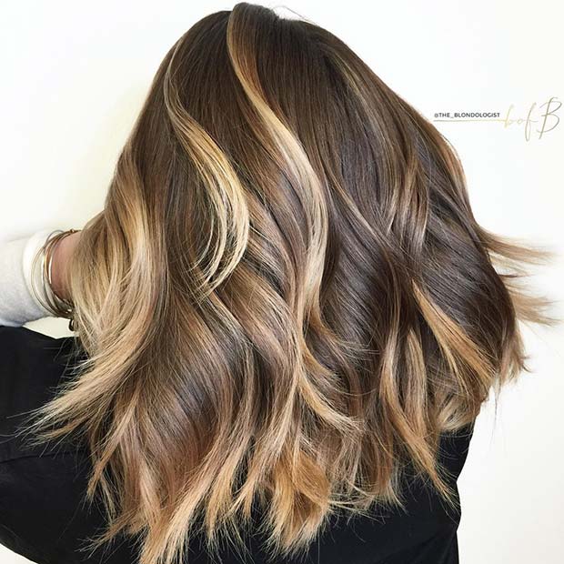 Blonde Highlights και Lob Haircut