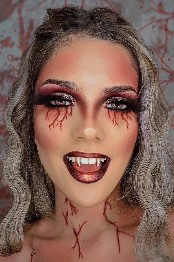 Idée de maquillage de vampire glam