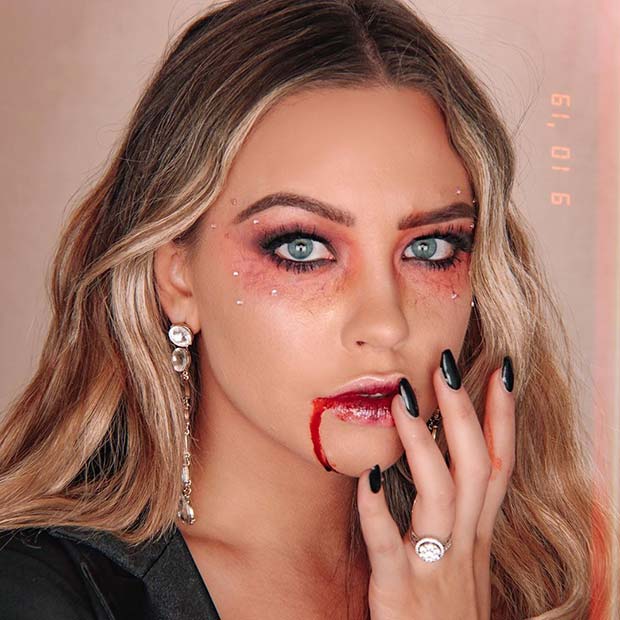 Idée de maquillage jolie vampire