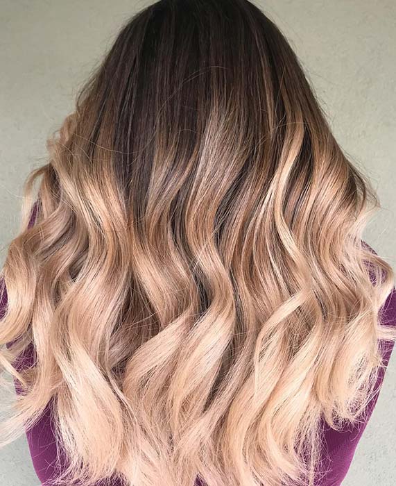 Καφέ Μαλλιά με Ombre Highlights