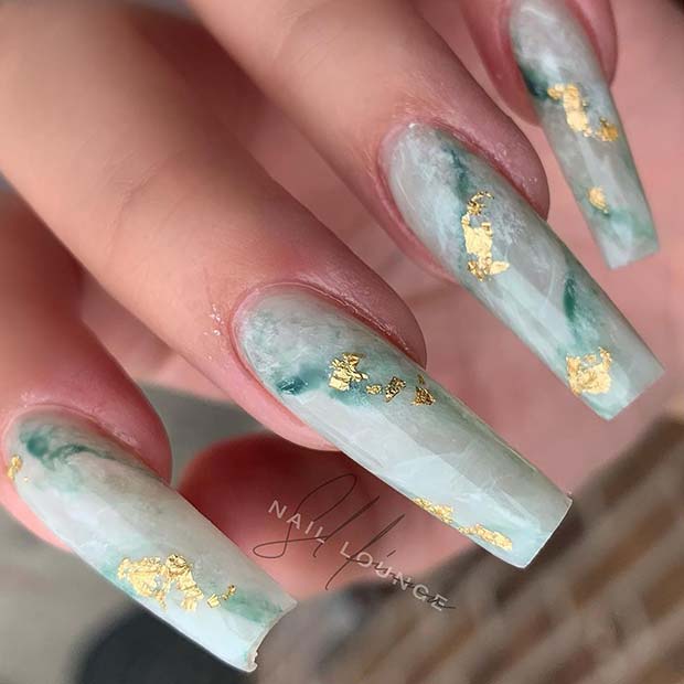 Nail Art inspiré du jade